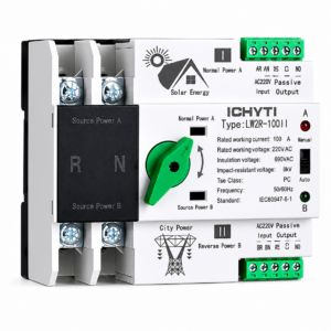 INTERRUTTORE AUTOMATICO ATS COMMUTATORE RETE FOTOVOLTAICO SOLARE ENERGIA 2P 100A