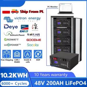 PACCO BATTERIA LITIO 48V 200Ah 10KWh CAPACITÀ LIFEPO4 RACK ACCUMULO FOTOVOLTAICO