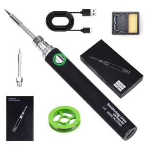 KIT SALDATORE PORTATILE A BATTERIA RICARICABILE 8W STAGNO ALIMENTAZIONE USB 5V DA VIAGGIO TYPE-C