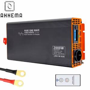 INVERTER POTENZA 2000W 4000Wp ONDA SINUSOIDALE PURA PER BATTERIA 12V a 220V 50Hz