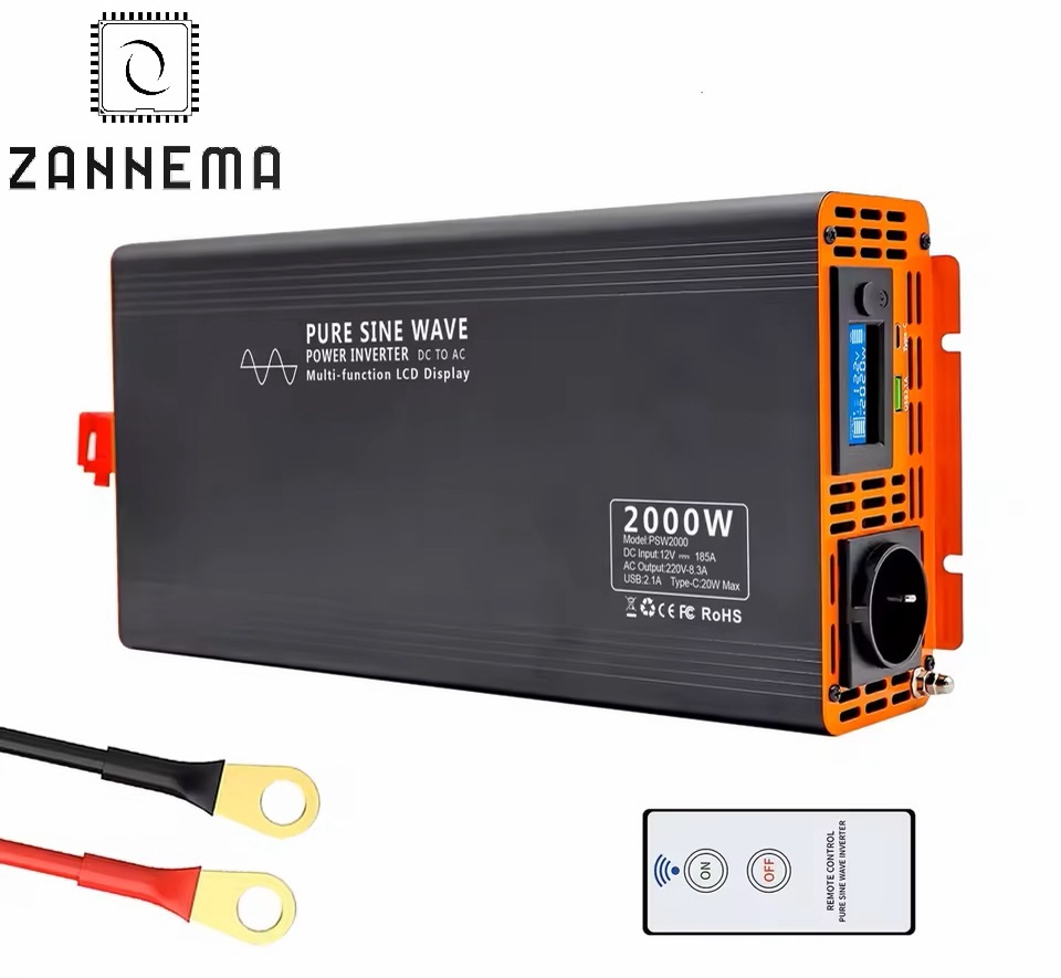 INVERTER POTENZA 2000W 4000Wp ONDA SINUSOIDALE PURA PER BATTERIA 12V a 220V 50Hz