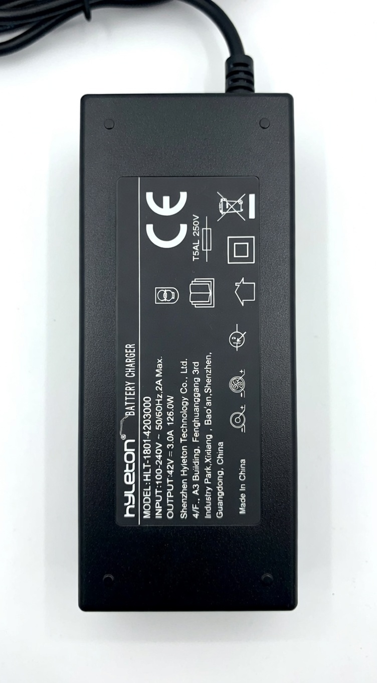 CARICABATTERIA PER MONOPATTINO UNIVERSALE 36V 42V 3A BICI ELETTRICA PACCO BATTERIA LITIO JACK 5,5x2,1mm - immagine 2