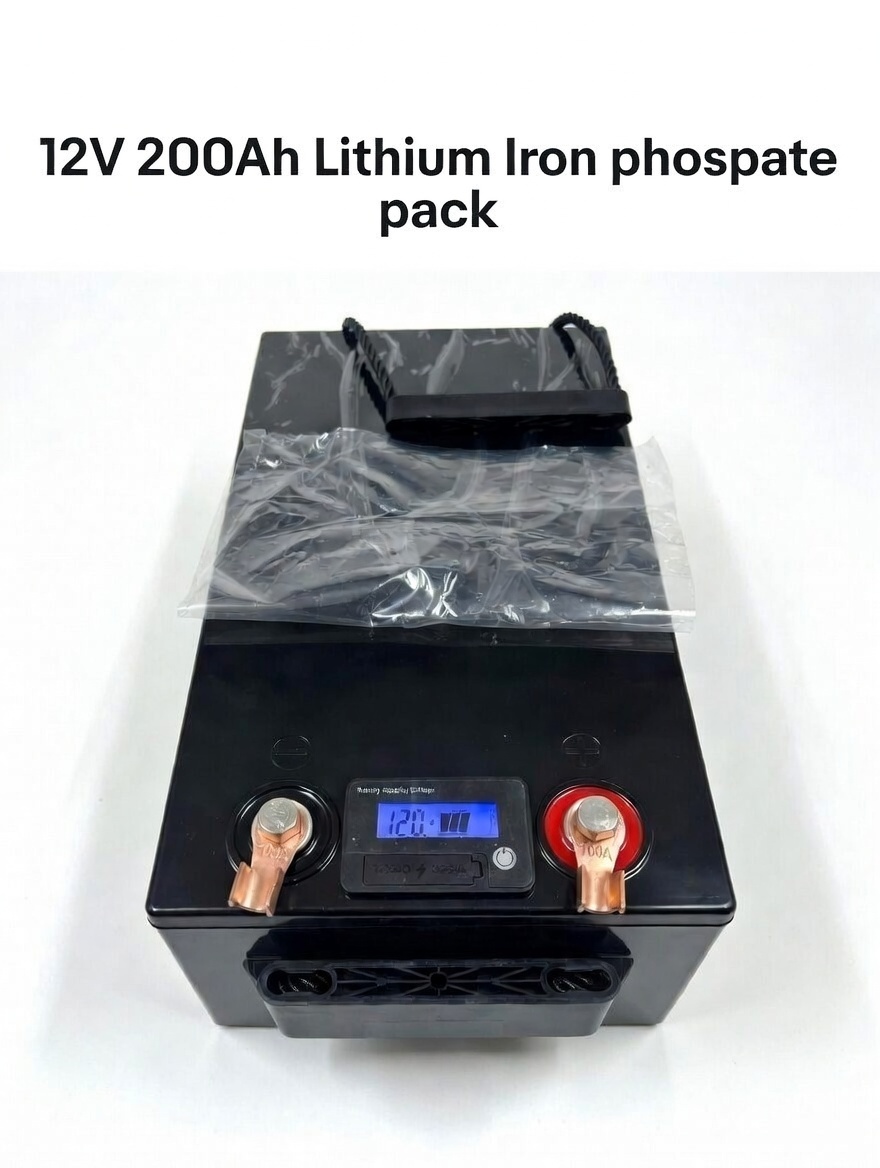 Batteria LiFePo4 12V 200Ah con BMS da 150A per Accumulo Camper Motore Nautica Fotovoltaico Con - immagine 4