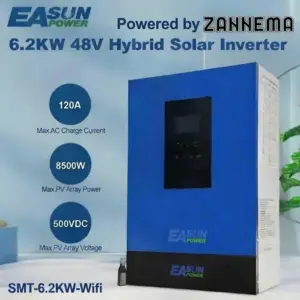 EASUN KW 6.2KW INVERTER IBRIDO WIFI MPPT 8.5KW 120A FOTOVOLTAICO 48V OFF-GRID 60-500VDC
